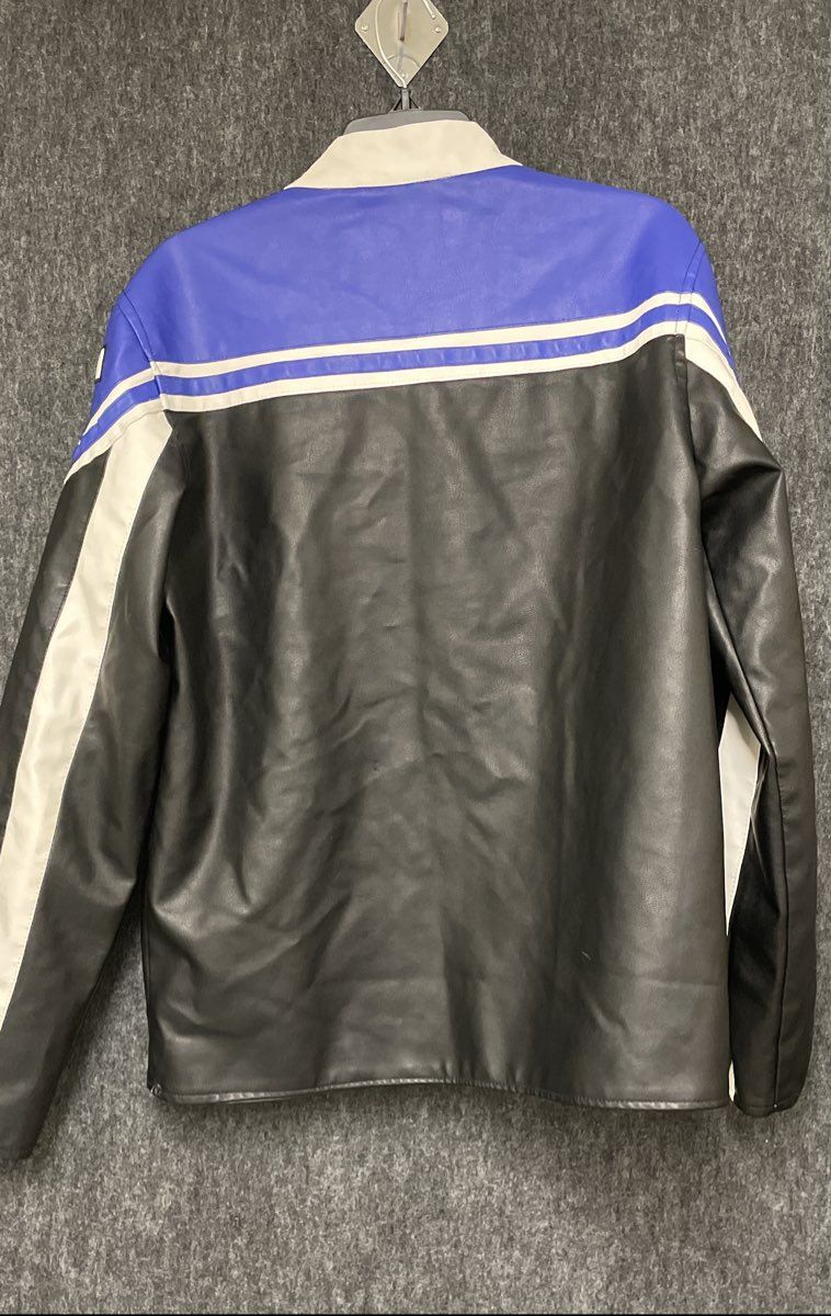 Chor Clothing Co Road King Racing Faux Leather Biker Moto Jacket Sz M