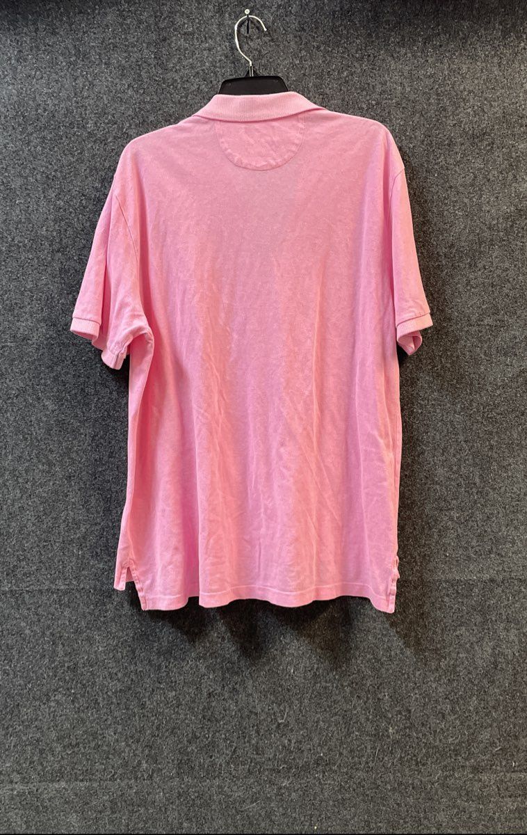 Chaps Men's Pink Natural Stretch Short Sleeve Cotton Polo Shirt Sz XL