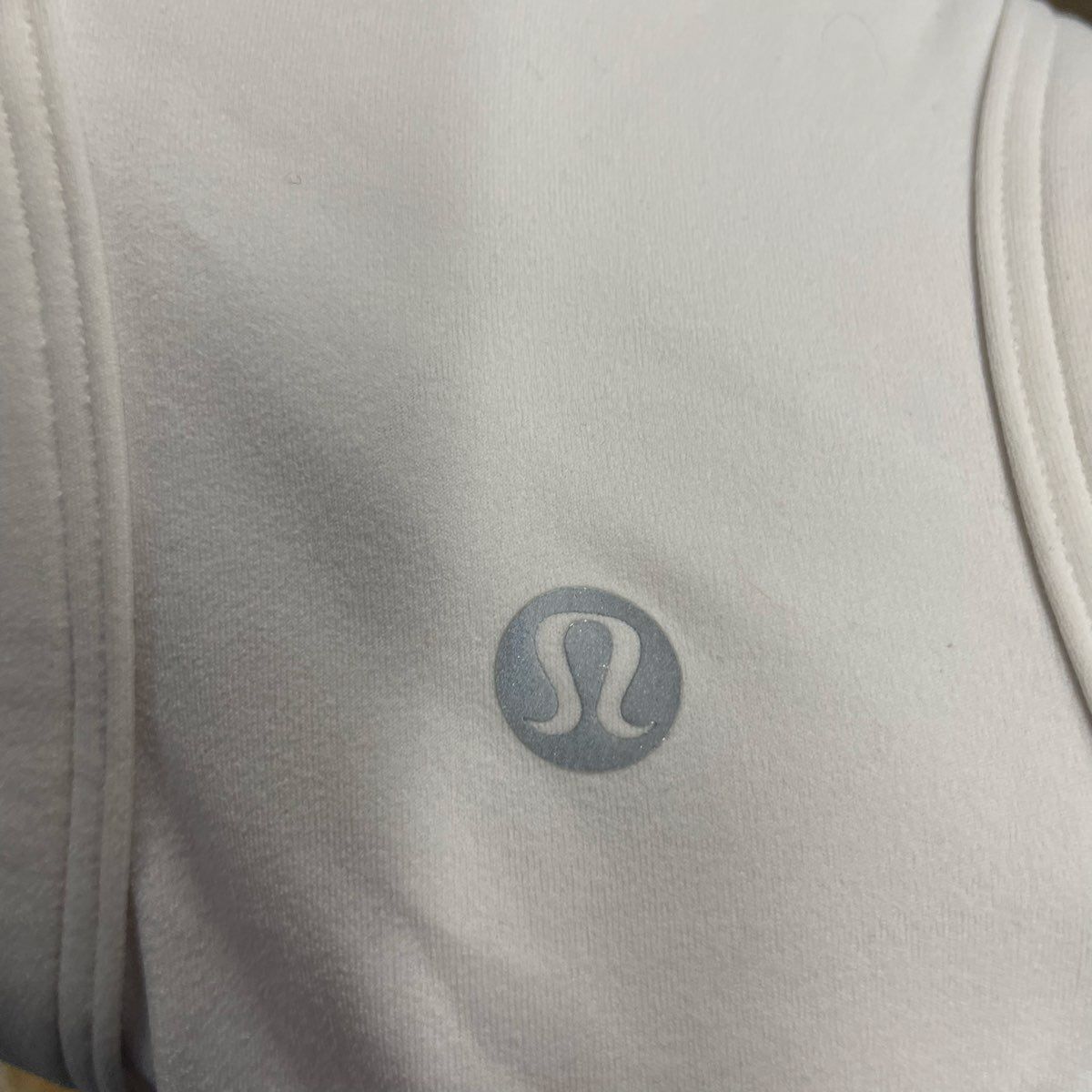 Lululemon Women's High Neck Racerback Tank Top White Athletic Yoga Sz 8