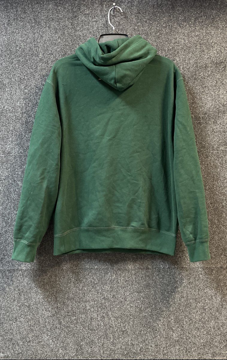 Polo Ralph Lauren Men's Green Hoodie Plaid Chenille Logo Sweatshirt Size M