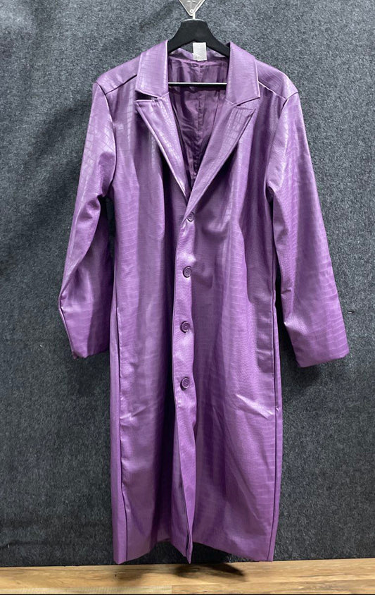 Spirit Halloween Men's Joker Purple Suicide Squad Faux Leather Jacket Size M