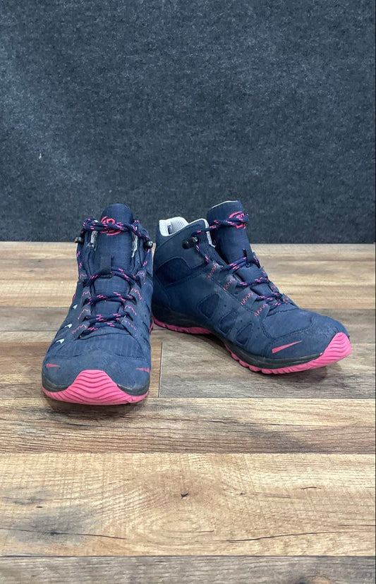 Brutting Navy Blue Pink High Top Hiking Boots Size EU 37 UK 4