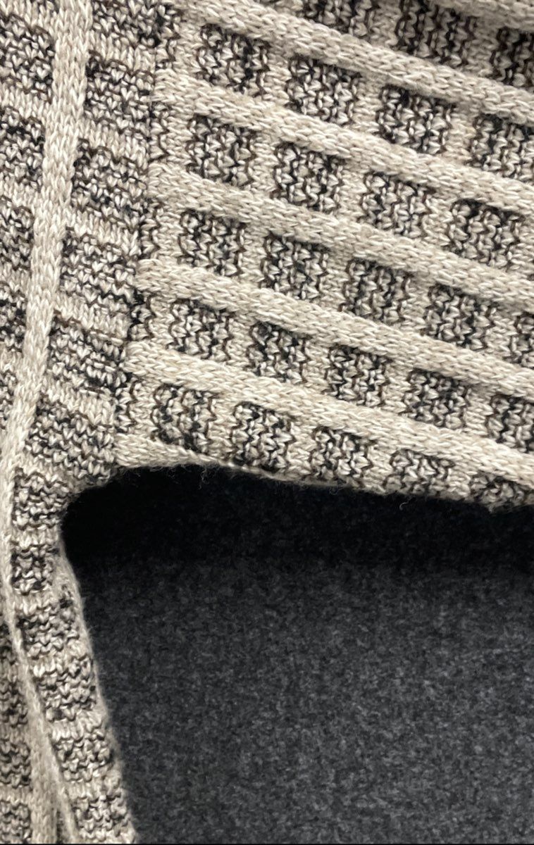 Vintage 90s Grafico Italia Men's Tan Brown Geometric Textured Knit Sweater M