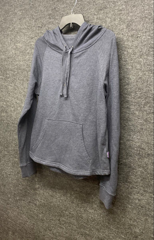 Patagonia Women's Ahnya Hoodie Heather Gray 3-Snap Fleece Pullover Size M