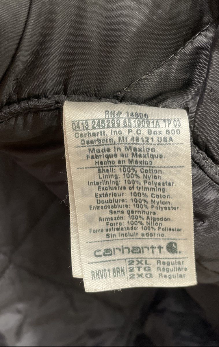 Carhartt Men's Arctic-Quilt Lined Duck Vest Brown Canvas Workwear V01 Sz 2XL