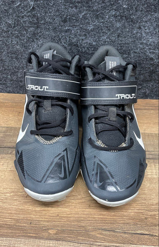 Nike Force Trout 8 Keystone Black White Baseball Cleats Size 6Y