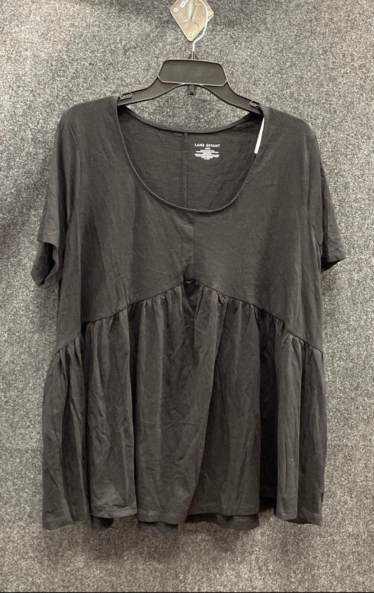 Lane Bryant Women's Black Peplum Babydoll T-Shirt NWT Sz 18/20