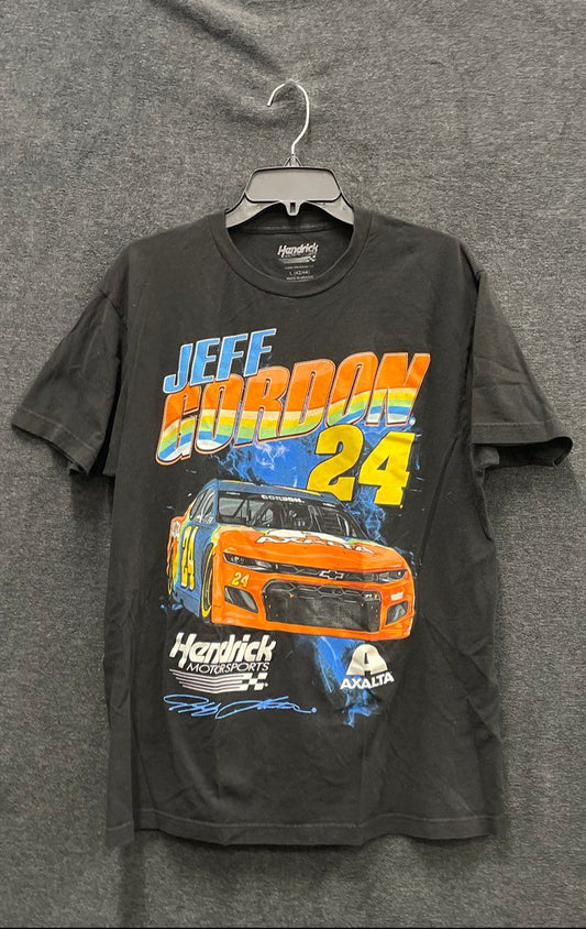 Hendrick Motorsports Men's NASCAR T-Shirt Black Jeff Gordon #24 Axalta Sz L