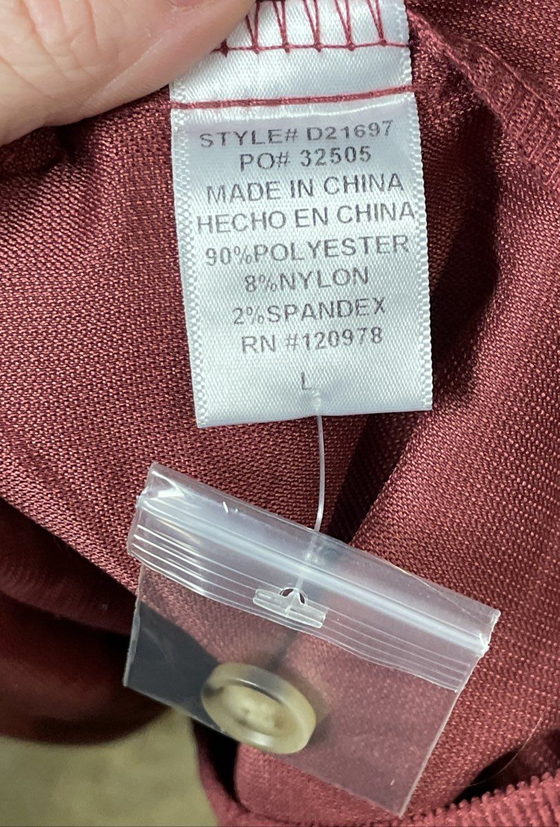 Entro NWT Women's Burgundy Corded Tiered Button Up Shirtdress Sz L