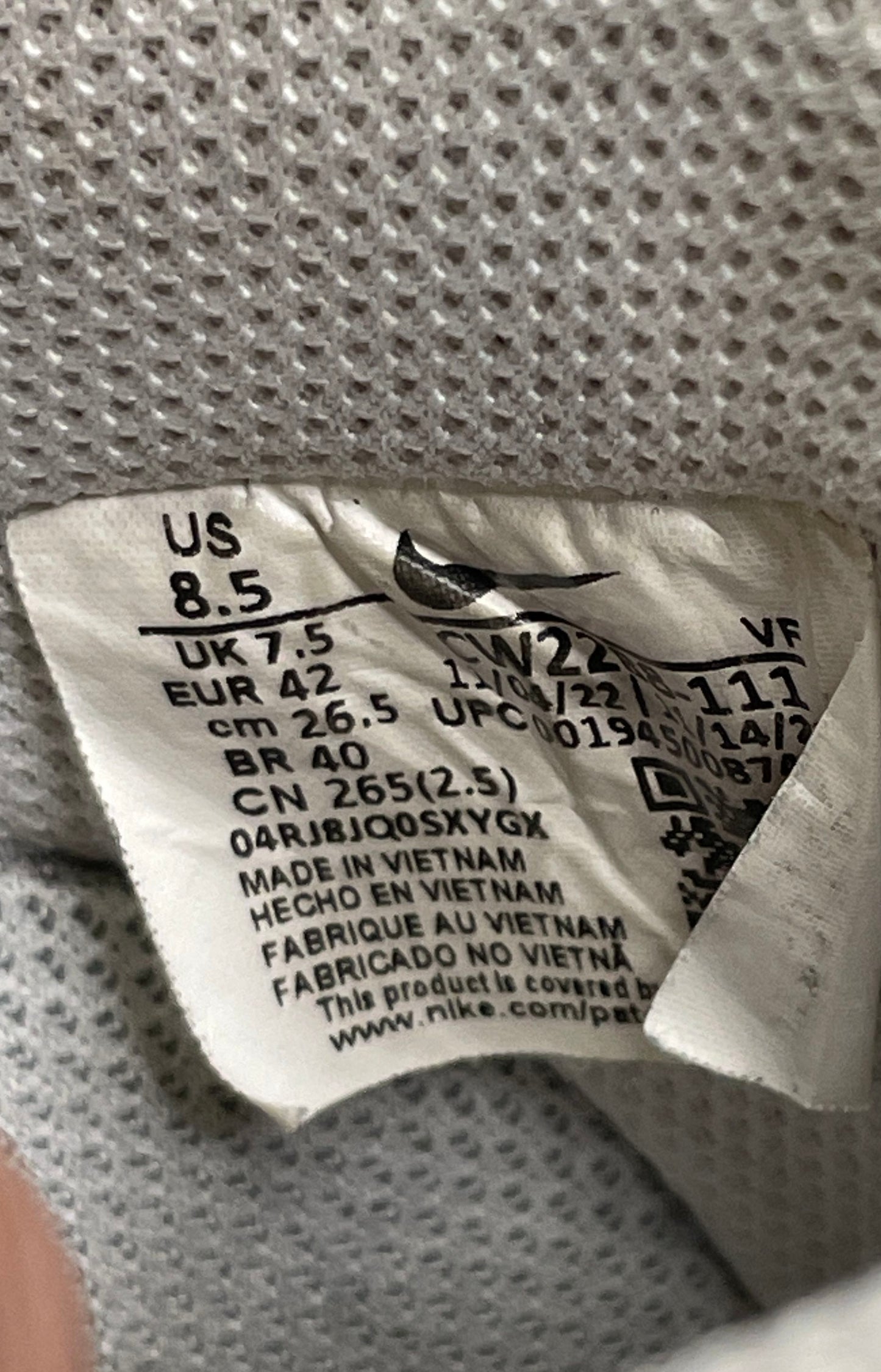 Nike Air Force 1 '07 Low Triple White Sneakers Size 8.5