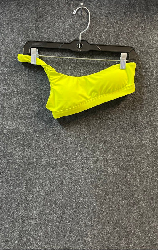 Dippin' Daisy's Women's One Shoulder Swim Top Neon Yellow Recycled Bikini Sz XS