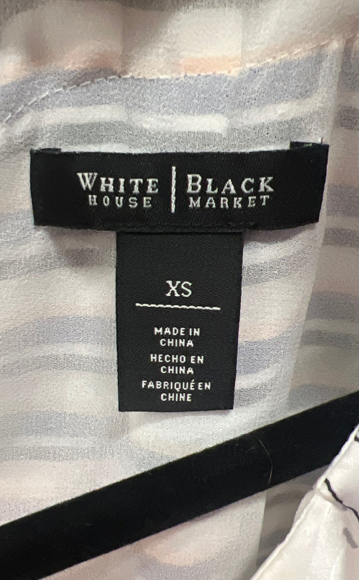 White House Black Market Women's Bora Bora Map Striped Sleeveless Top Sz XS