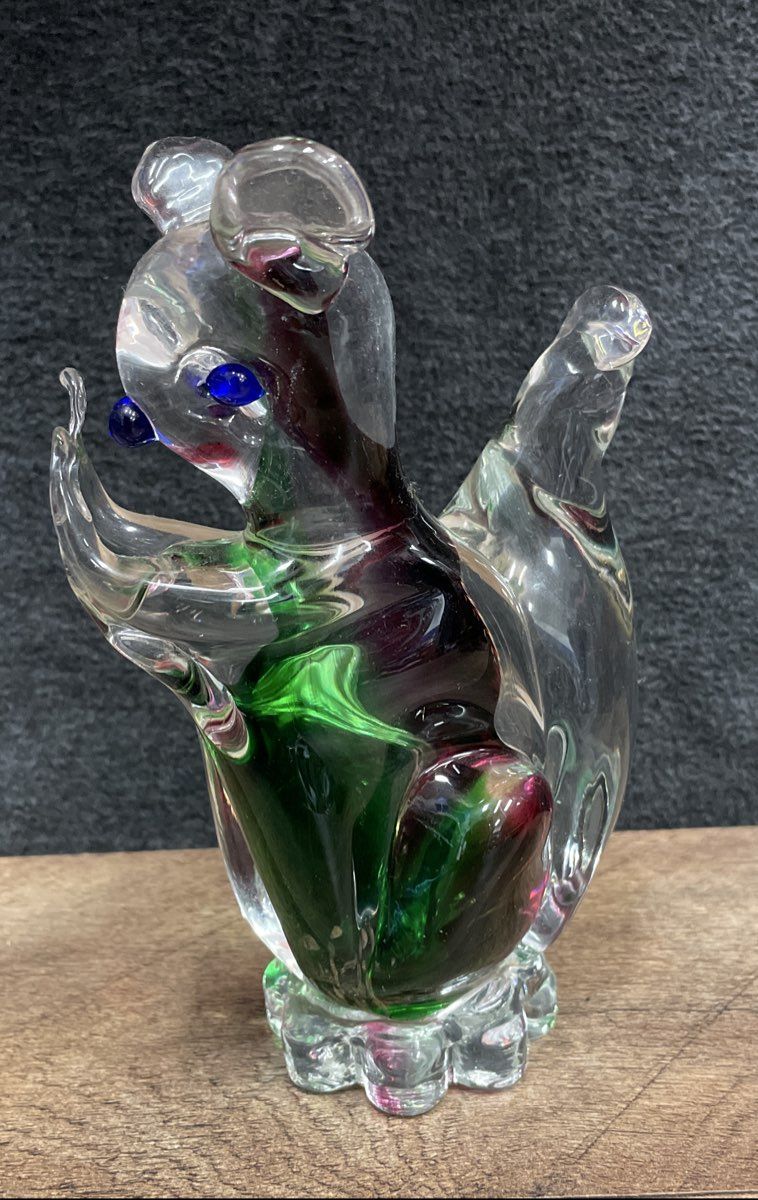Murano Style Glass Squirrell Figurine