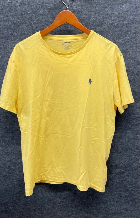 Polo Ralph Lauren Men's Yellow Short Sleeve Pony Logo T-Shirt Sz L