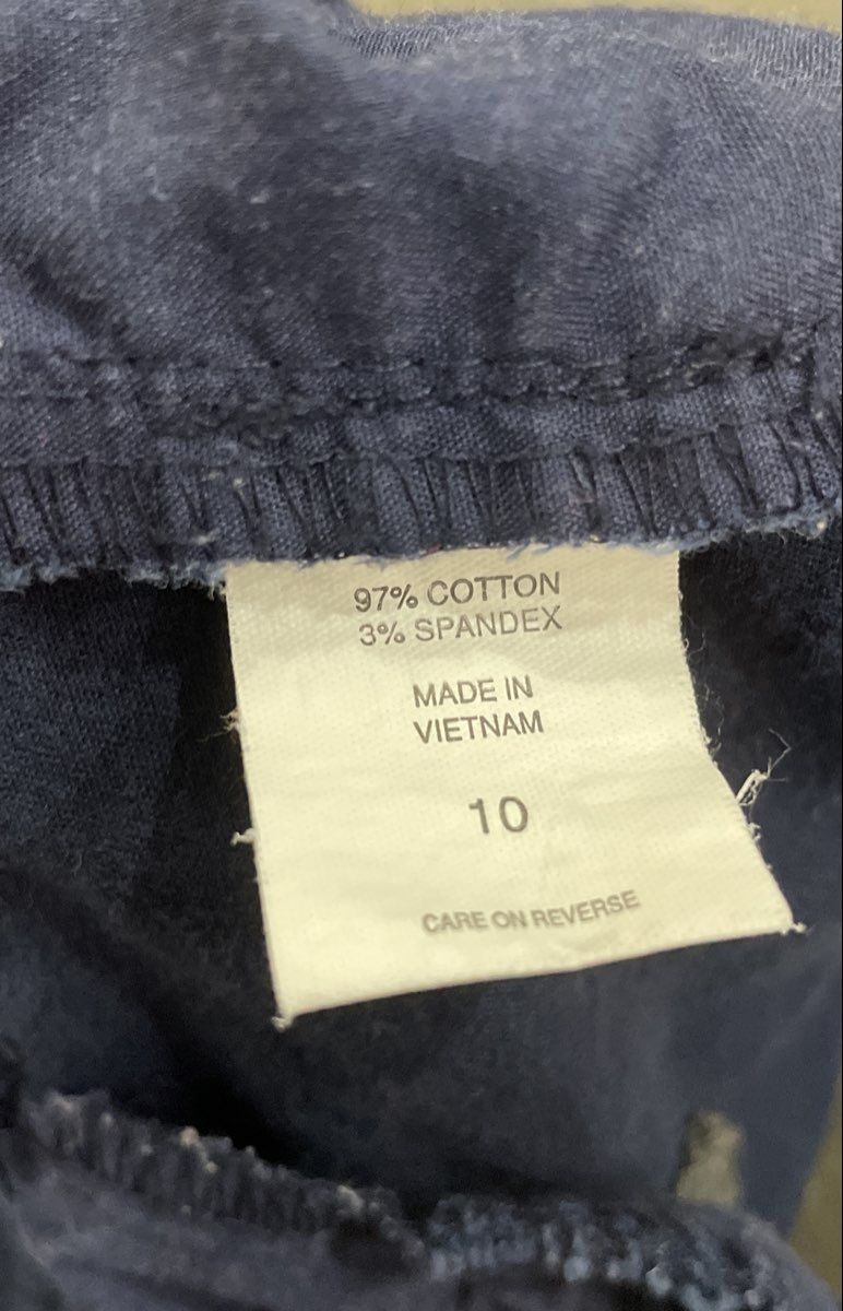 New York & Company Women's Navy Blue Chino Stretch Cotton Shorts Sz 10