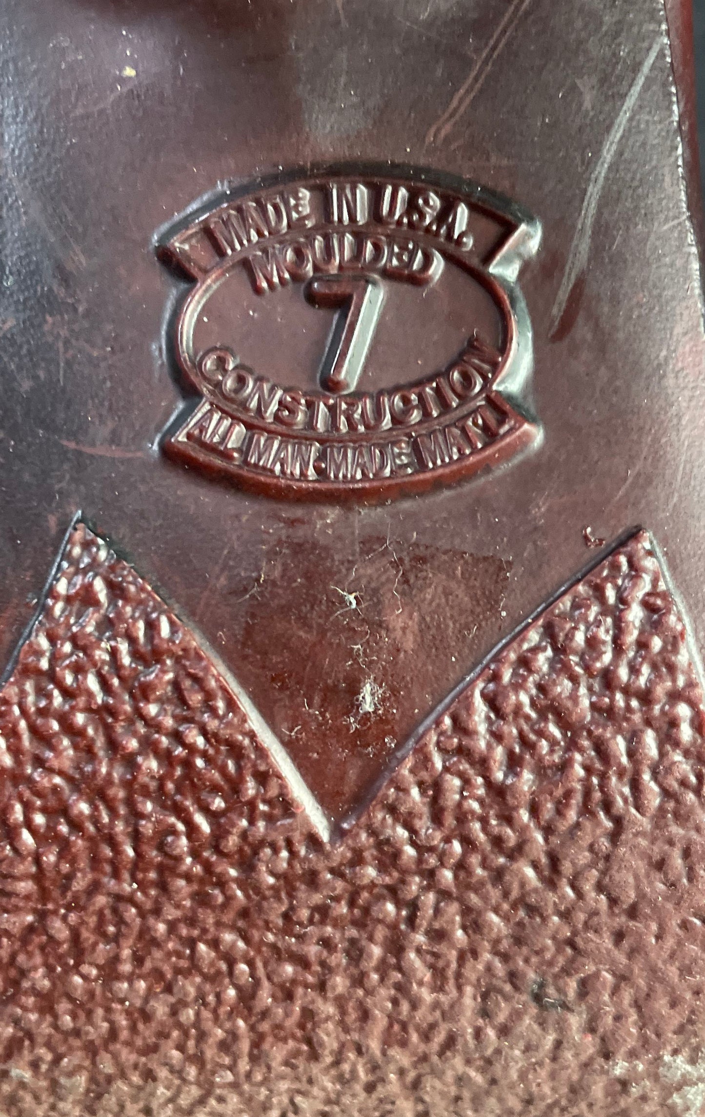 Vintage USA Made Burgundy Faux Leather Sherpa Lined Cowboy Boots Womens Size 7