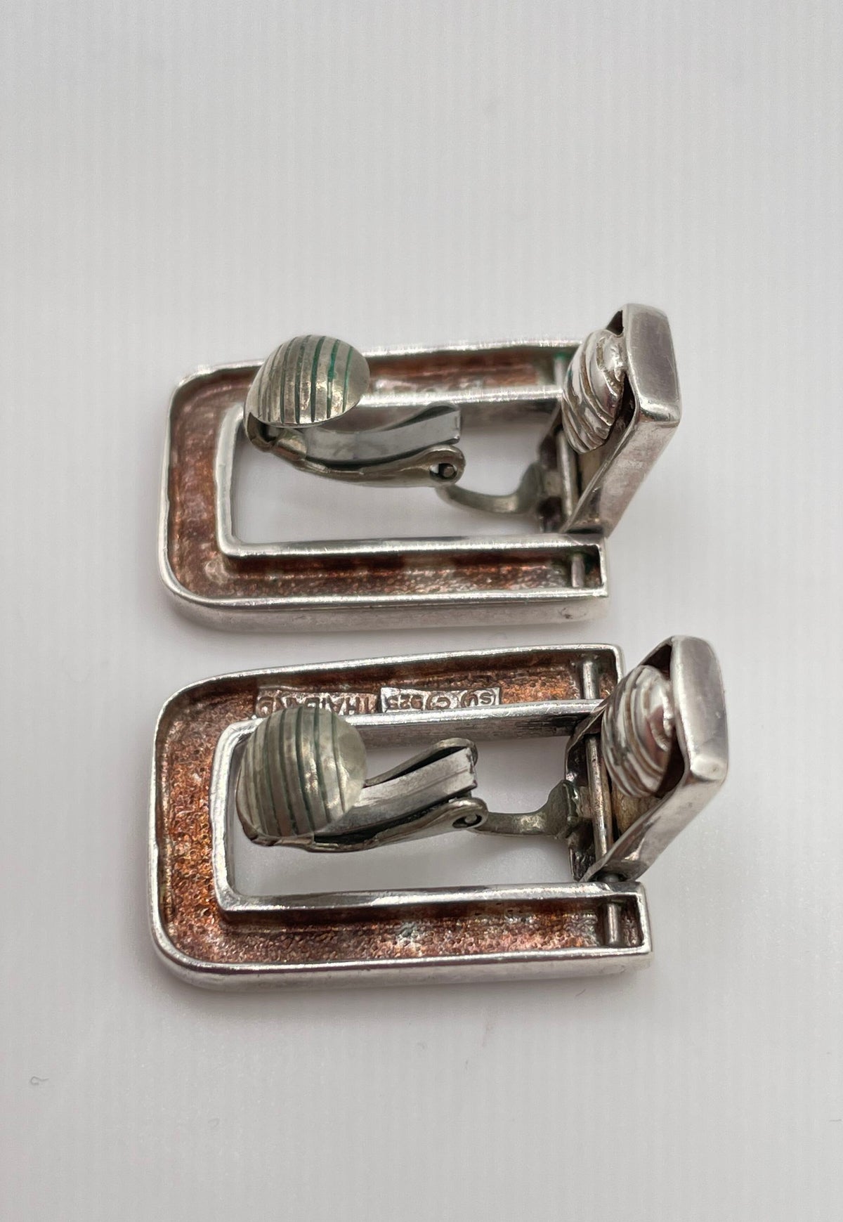 Coldwater Creek 925 Sterling Silver Marcasite Clip-On Dangle Earrings 9.5g