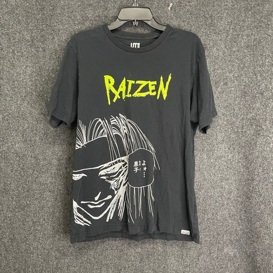 Uniqlo Men's Black Yu Yu Hakusho Raizen Anime Manga Graphic T-Shirt Size XL
