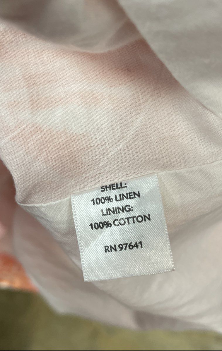 J. Jill Women's Palm Branch Shift Dress Multicolor Linen Cotton Lined Sz 4