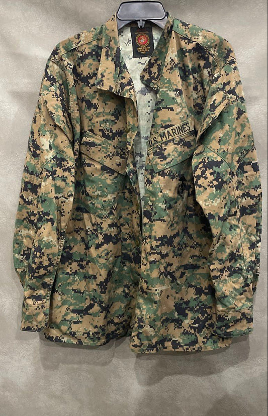 American Apparel USMC Woodland MARPAT Camouflage MCCUU Blouse Jacket Sz Med-Reg