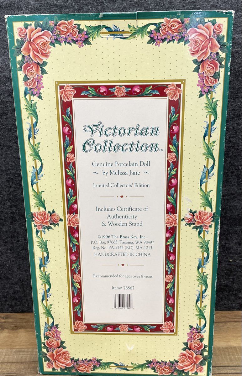 The Brass Key Melissa Jane Porcelain Doll Victorian Collection 1996 Limited Ed