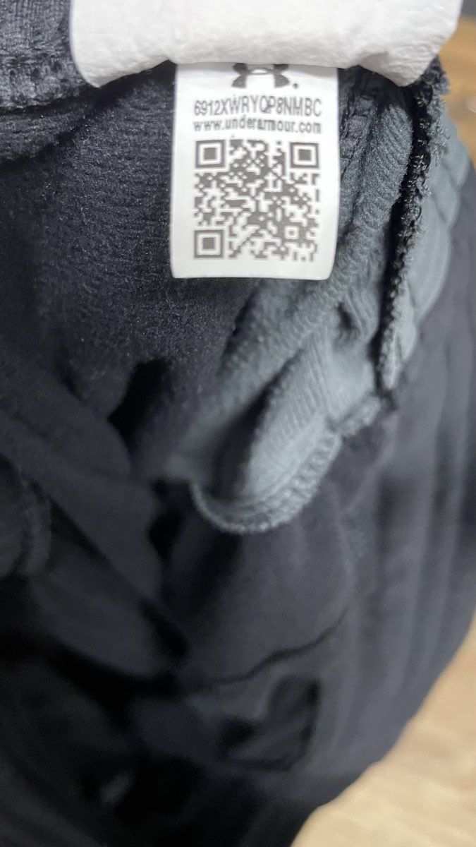 Under Armour Men's Black Gray Loose Fit Logo Side Stripe Track Pants Size 3XL