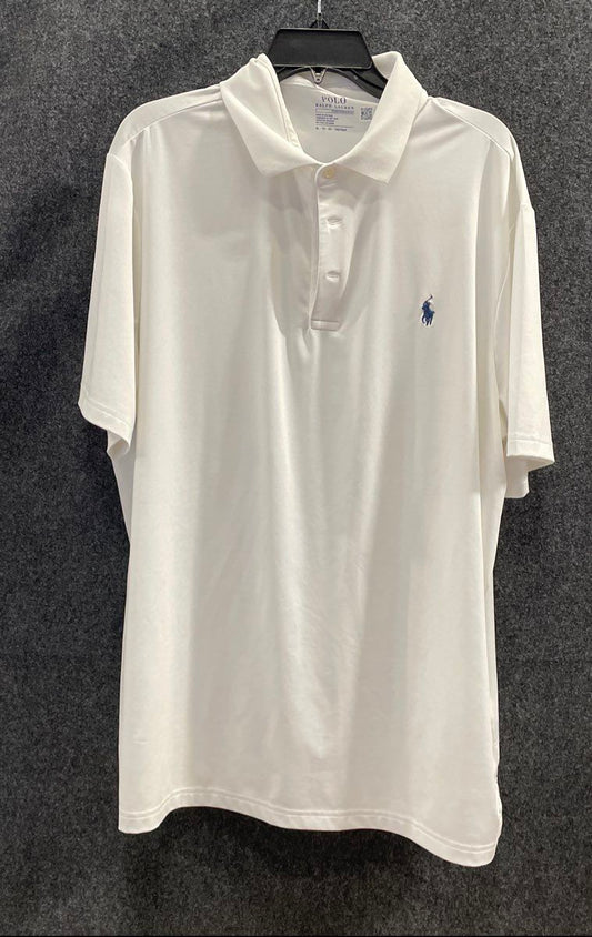 Polo Ralph Lauren Men's White Performance Short Sleeve Polo Shirt Sz XL