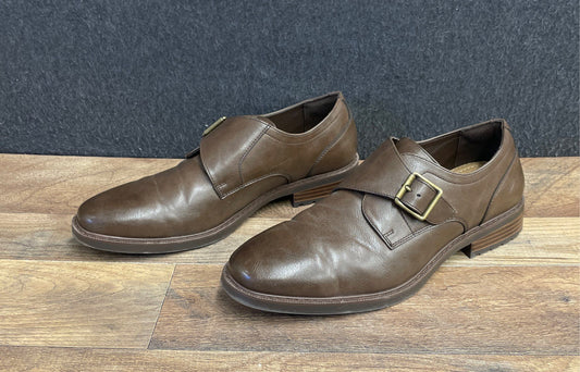Apt. 9 Larenz Chocolate Brown Single Monk Strap Dress Shoes Mens Size 10