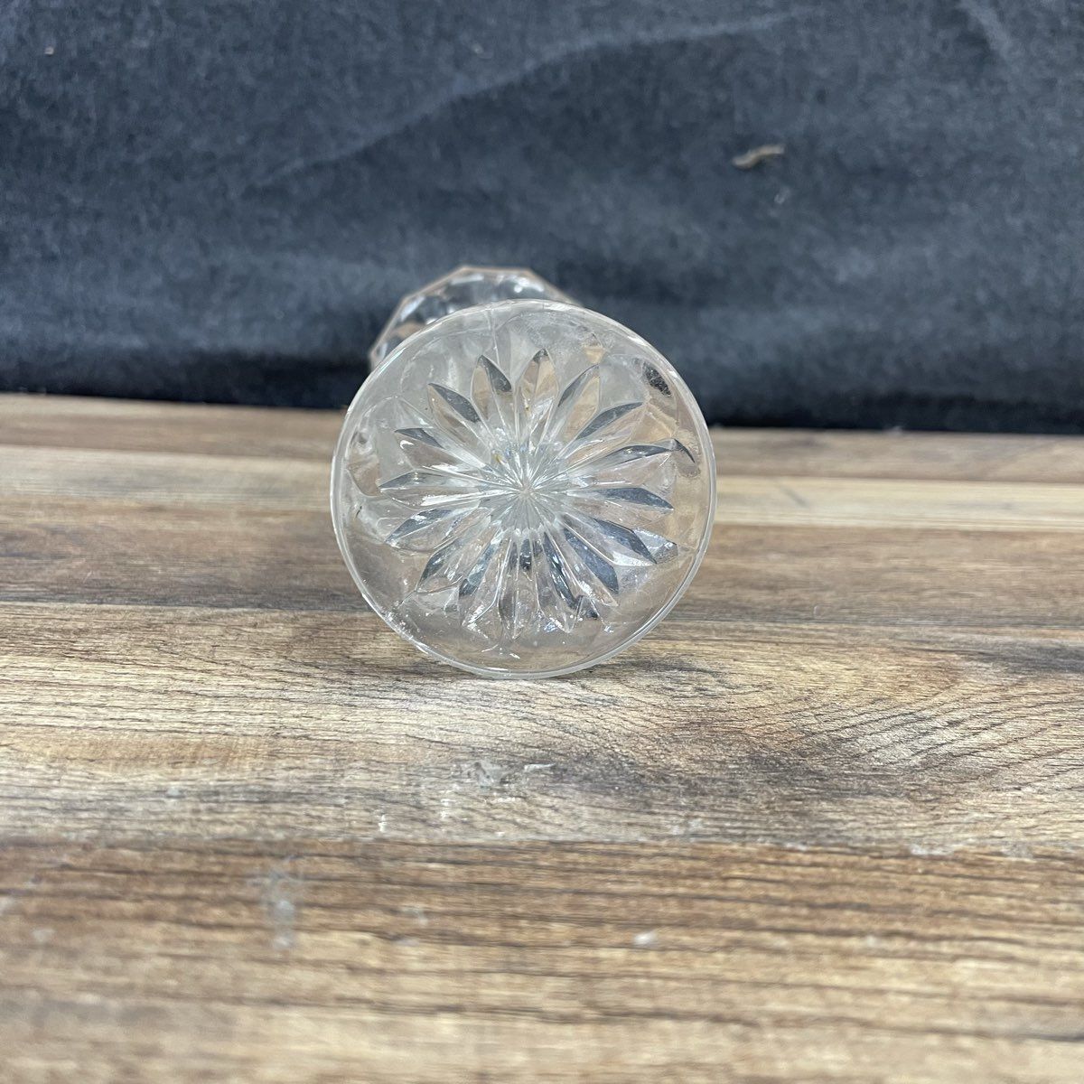 Vintage Style Clear Glass Vase