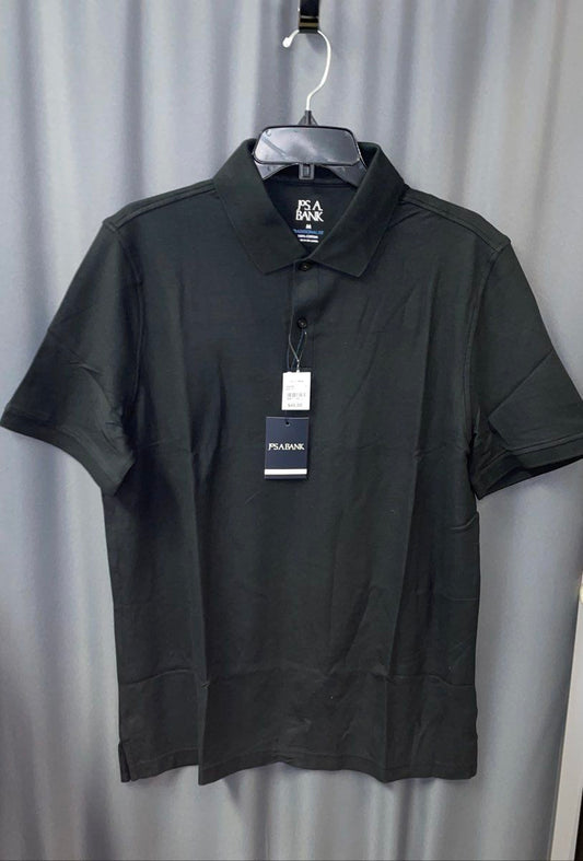 Jos. A. Bank Men's Black Traditional Fit Cotton Short Sleeve Polo Shirt Sz M NWT