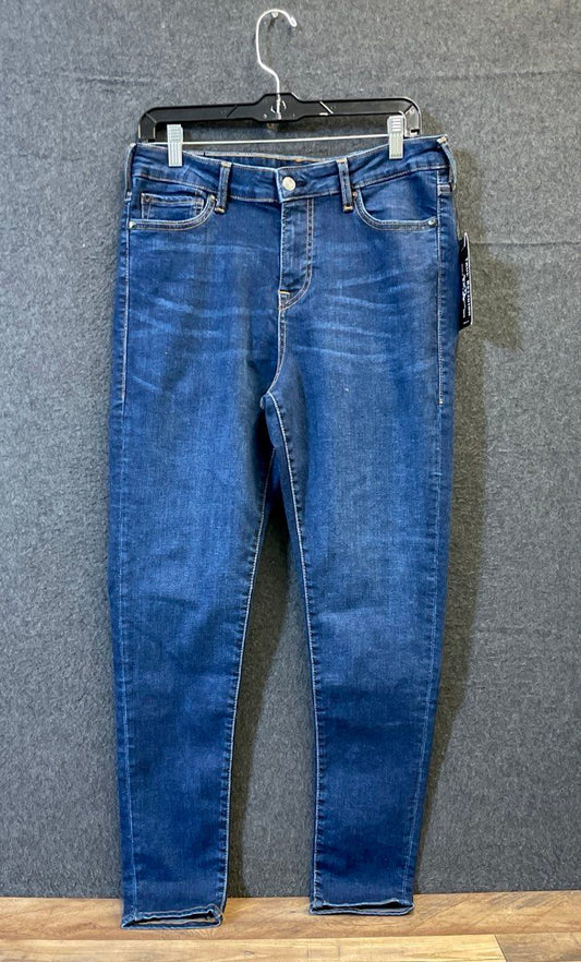 True Religion Women's Jennie Curvy Mid Rise Skinny Dark Wash Jeans NWT 32