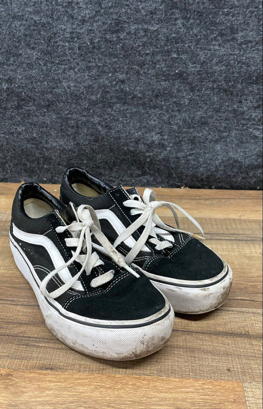 Vans Old Skool Black White Canvas Low Top Sneakers Women's 6.5 Men's 5