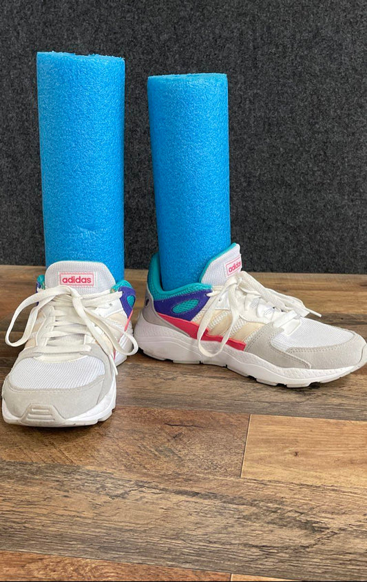 Adidas Chaos Cloudfoam White Grey Teal Pink Running Sneakers Womens Size 7.5