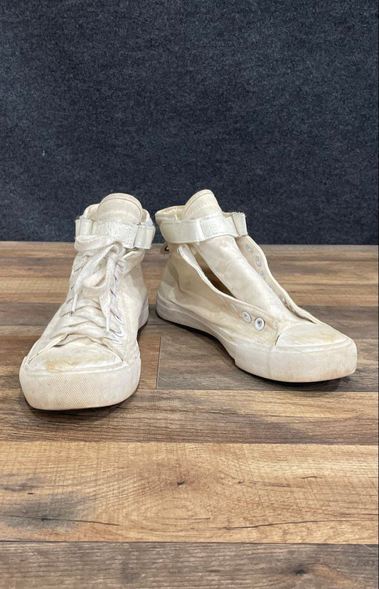 Fei Yao Lil Peep Cry Baby White Canvas High Top Sneakers Size 9.5