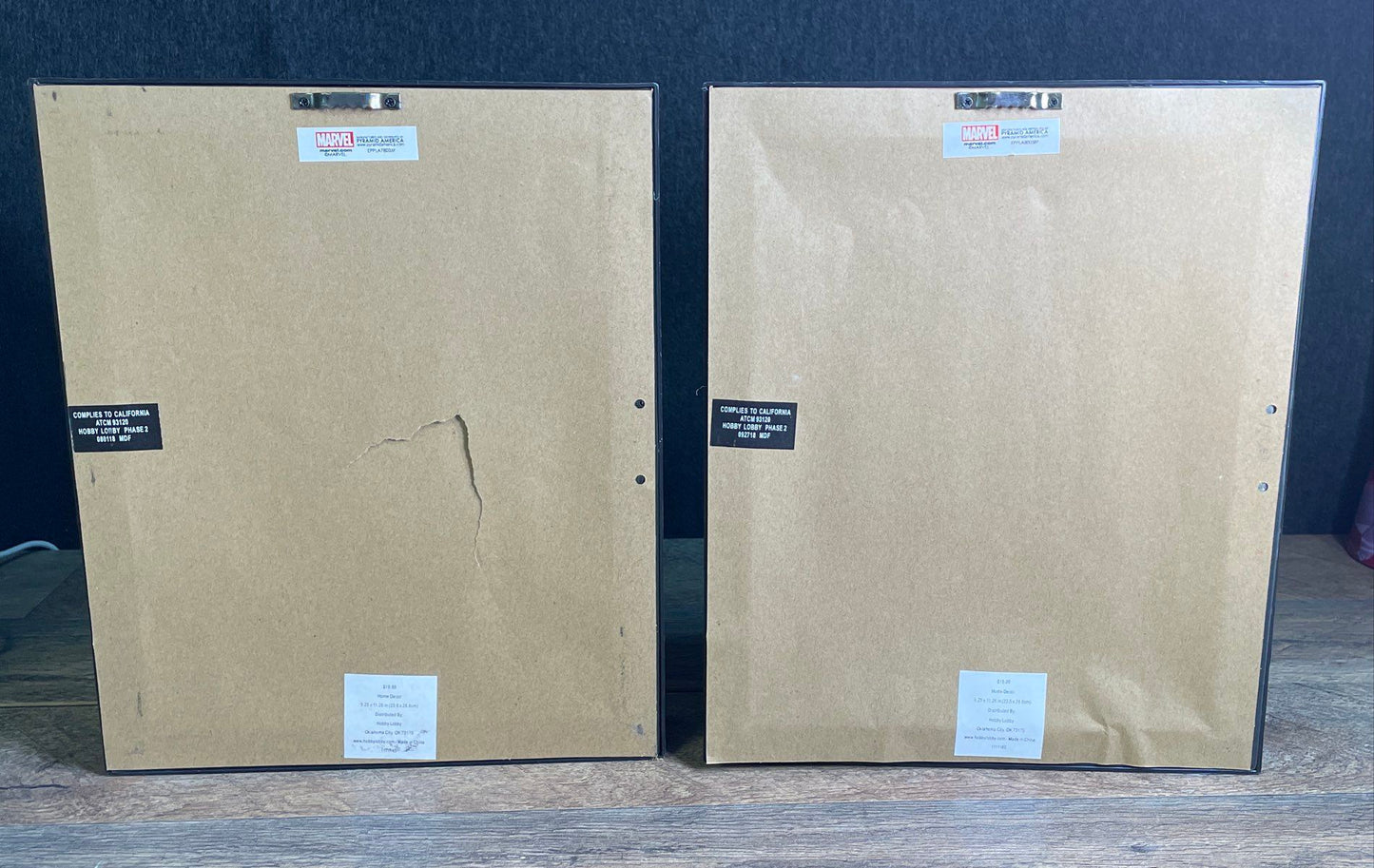 Marvel Comics Lot 2 Framed 3D Art Hulk Iron Man Comic Book Wall Decor 9x11