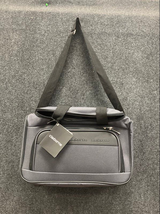 Liz Claiborne Grey Canvas Carry On Duffle Travel Bag NWT