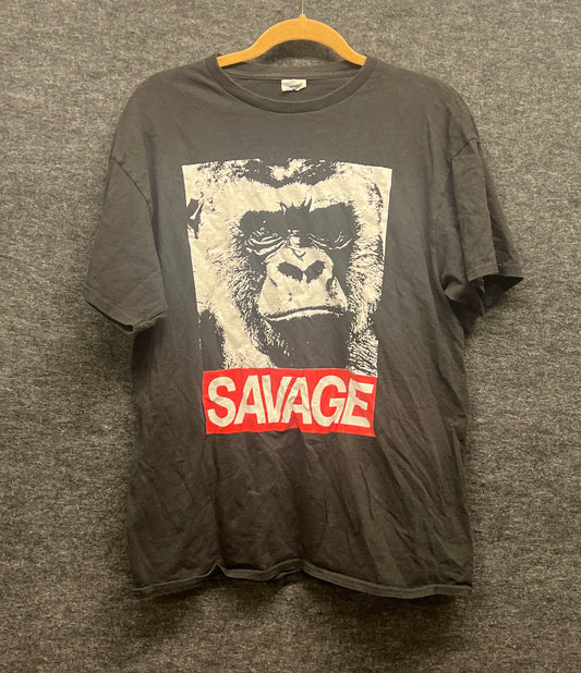 Vintage 2000s Savage Gorilla Streetwear T-Shirt Delta Pro Weight Sz L