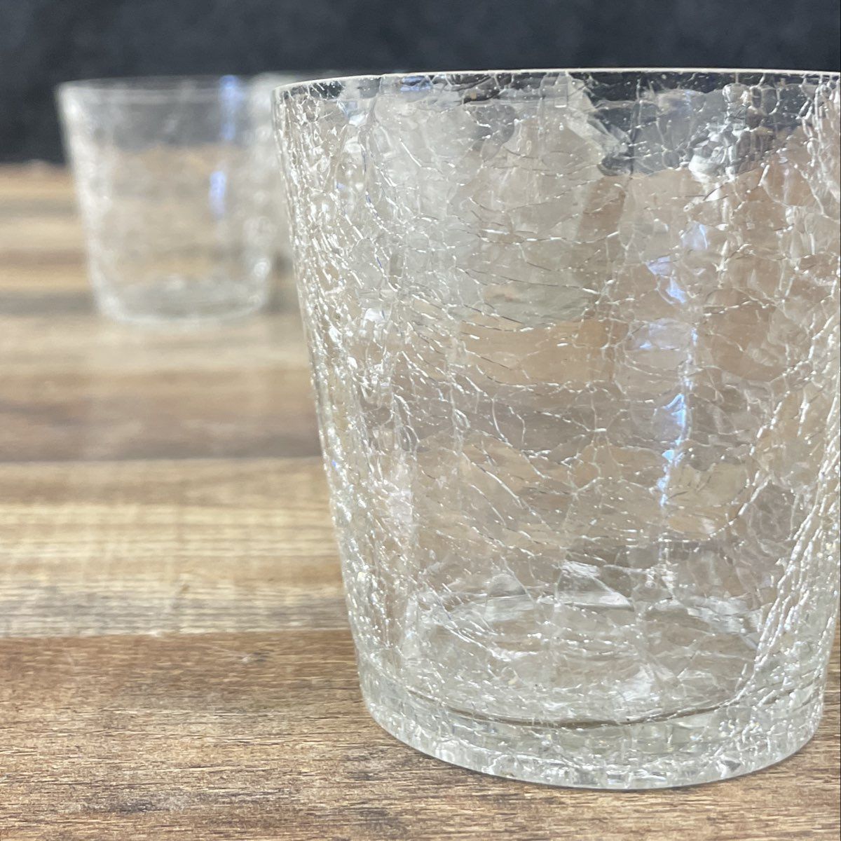 (4) Vintage-style Crackled Glasses
