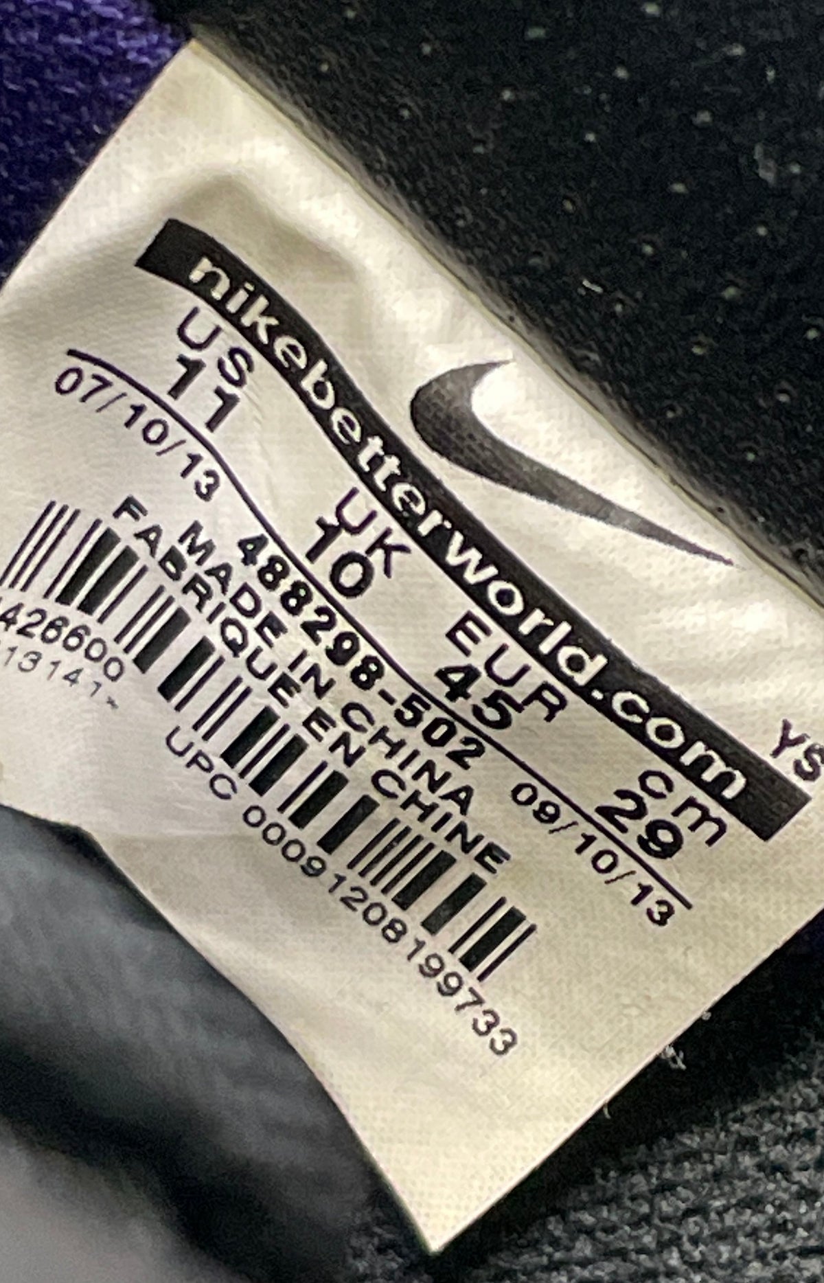 Nike Air Force 1 Low Court Purple Black Red Sneakers Size 11