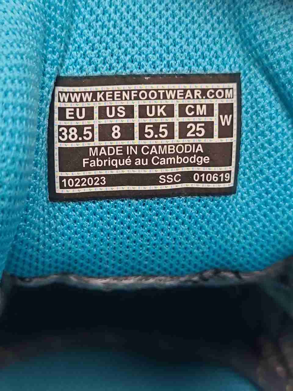 Keen Terradora II Waterproof Grey Blue Hiking Shoes Sneakers Women's Size 8