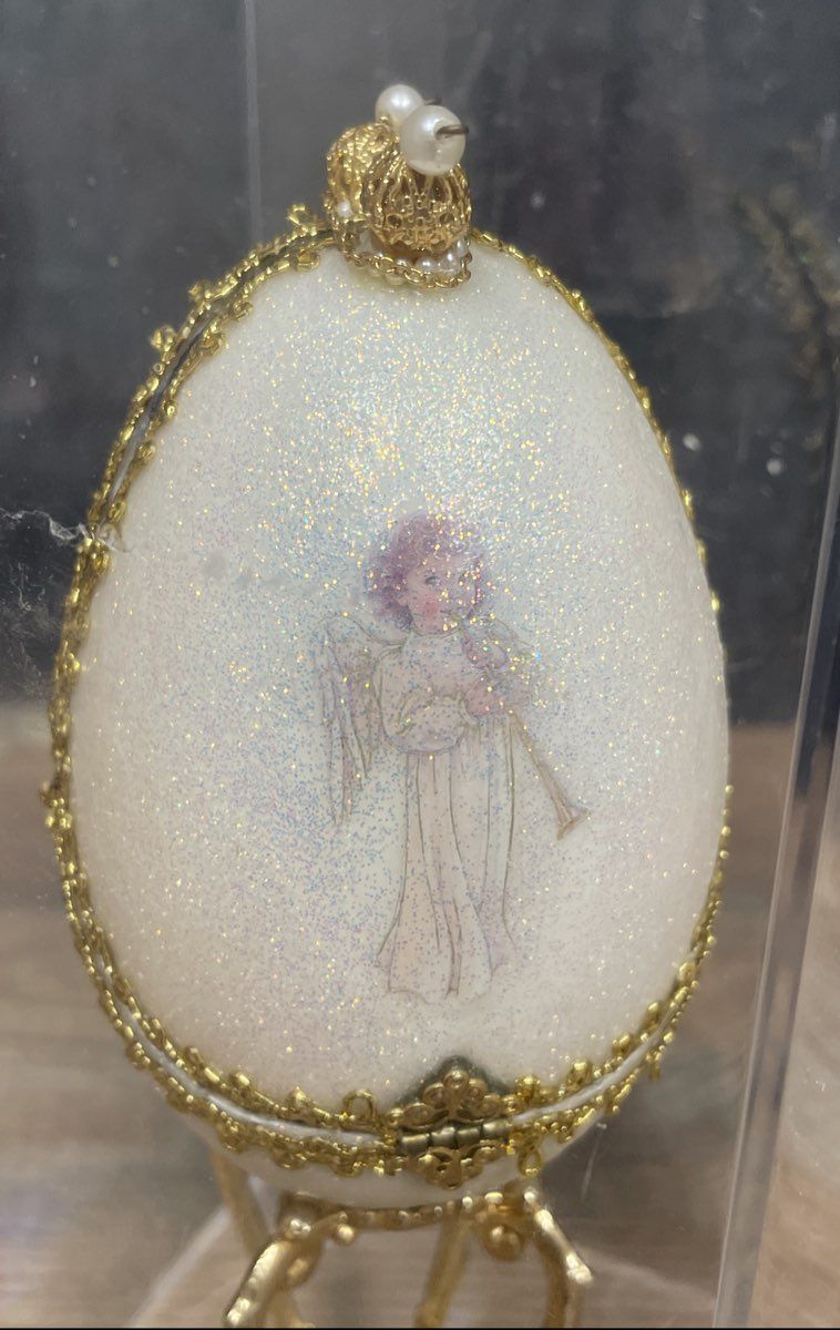 Decorative Goose Egg Styled Trinket Box