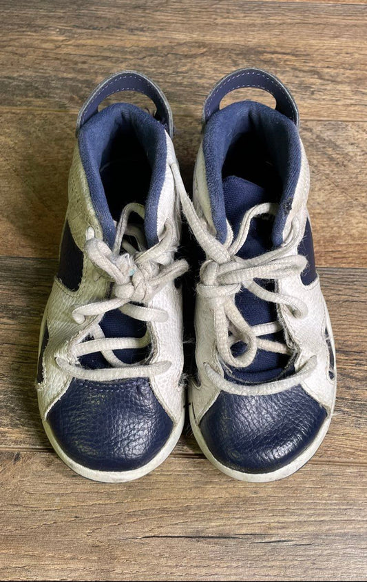 Air Jordan 6 Retro Midnight Navy White Basketball Sneakers Toddler Size 9C