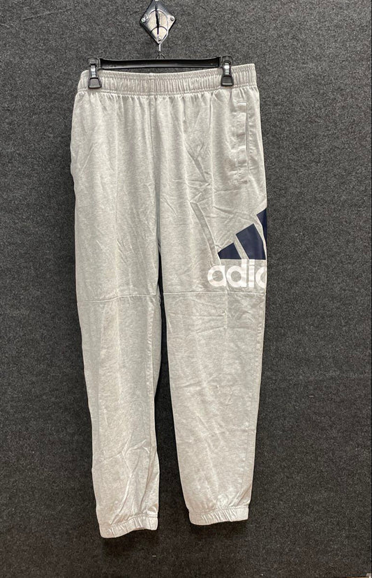 Adidas Men's Big Logo Jogger Sweatpants Heather Gray Cuffed XL