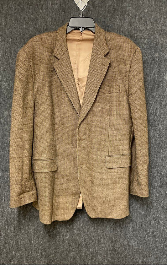 Lauren Ralph Lauren Men's Brown Lambswool Houndstooth Blazer Sport Coat Sz 42R