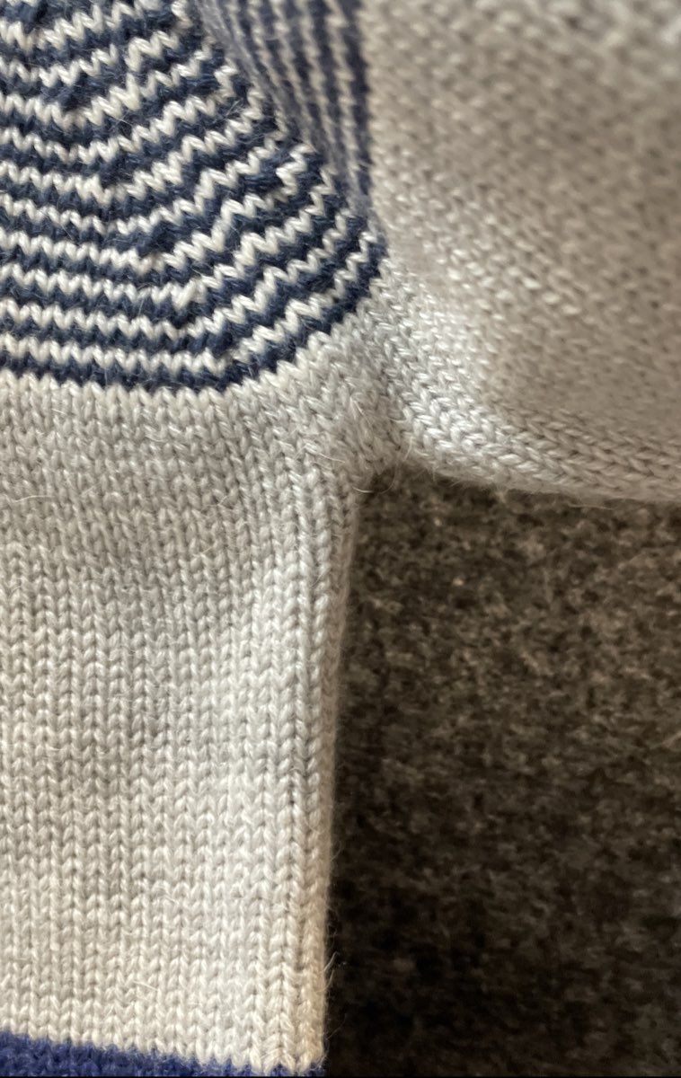 Mayoral Boys Blue White Gray Striped Knitwear Sweater NWT Sz 4