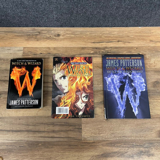 James Patterson Witch & Wizard Lot of 3 - Novel, Manga, & Graphic Novel