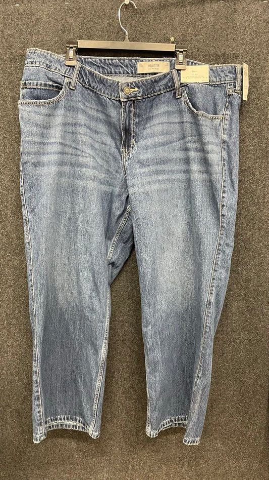 Hollister Women's Low-Rise Baggy Jeans Blue Denim NWT Size 20S W35