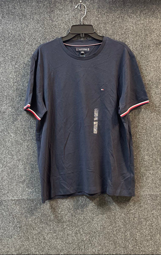 Tommy Hilfiger Men's T-Shirt Navy Blue Regular Fit Crewneck NWT Sz Large