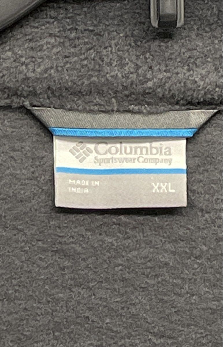 Columbia Men's Full Zip Fleece Jacket Gray Colorblock NWT Sz XXL