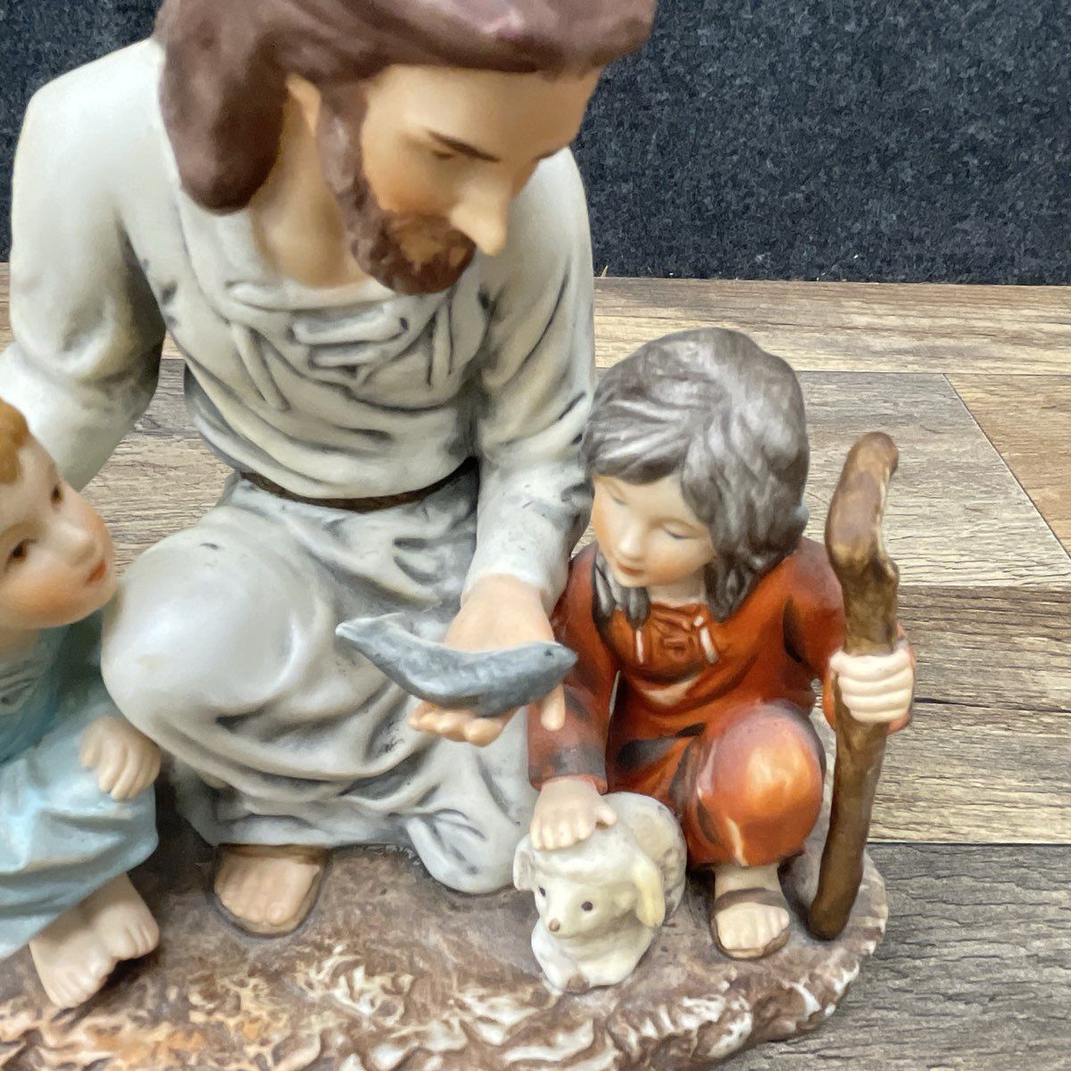 Vintage Homco Masterpiece Porcelain "The Fisherman" 1983 Jesus with Children